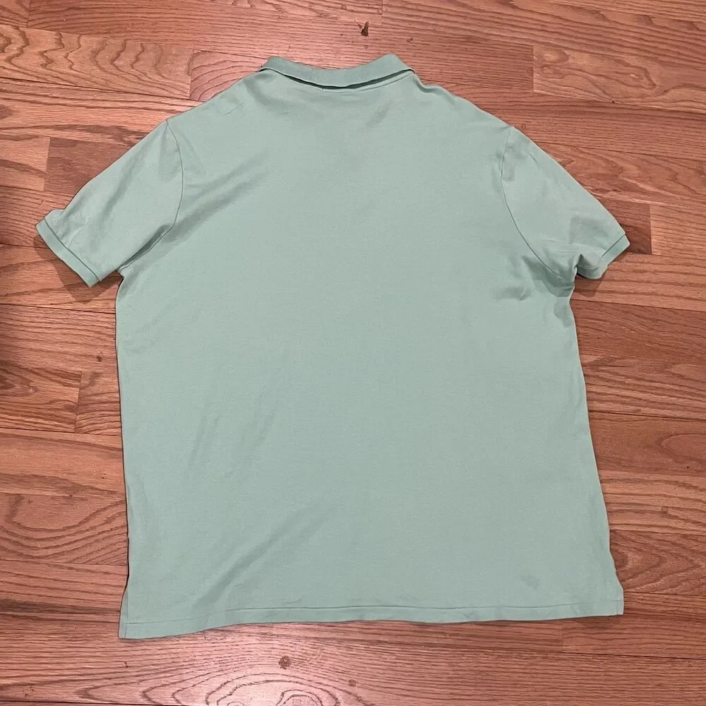Polo Ralph Lauren Classic Fit Mesh Polo Mint Seafoam Green XXL Pony Logo Preppy